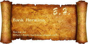 Bank Hermina névjegykártya
